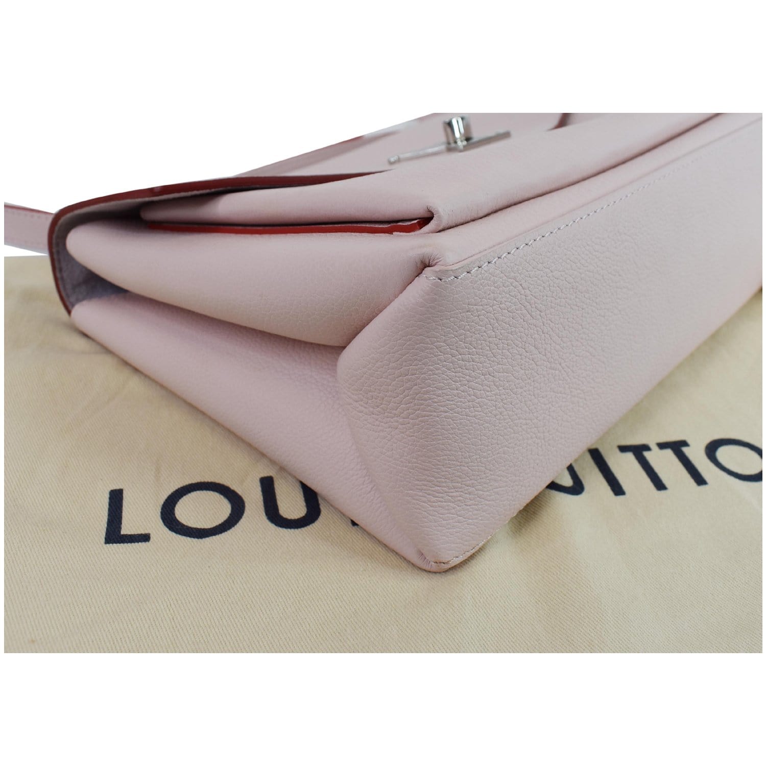 LOUIS VUITTON Rose Silk Quartz Calla leather POCHETTE MYLOCKME Bag