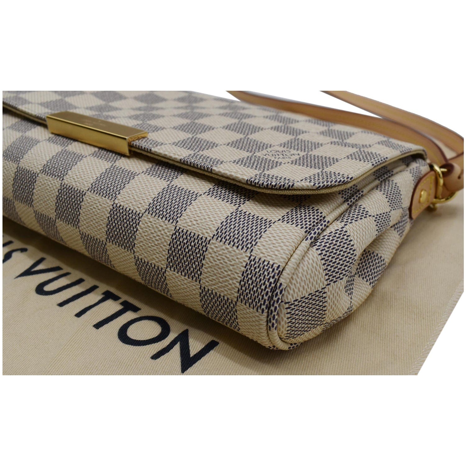 Louis Vuitton, Bags, 0 Authentic Louis Vuitton Favorite Mm White Damier  Azur