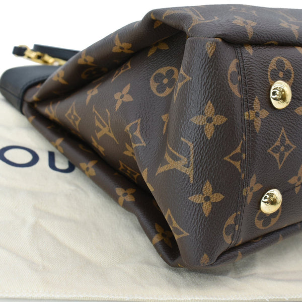 LOUIS VUITTON Pallas Chain Monogram Canvas Shopper Bag Brown