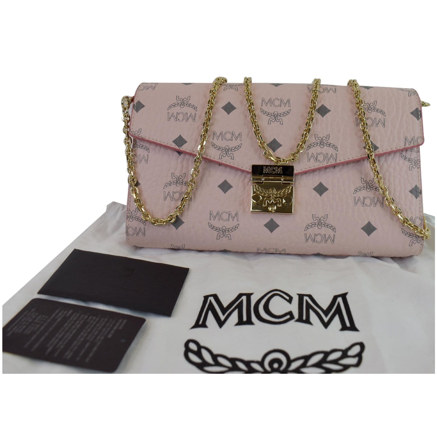 MCM Patricia Visetos Leather Crossbody Bag