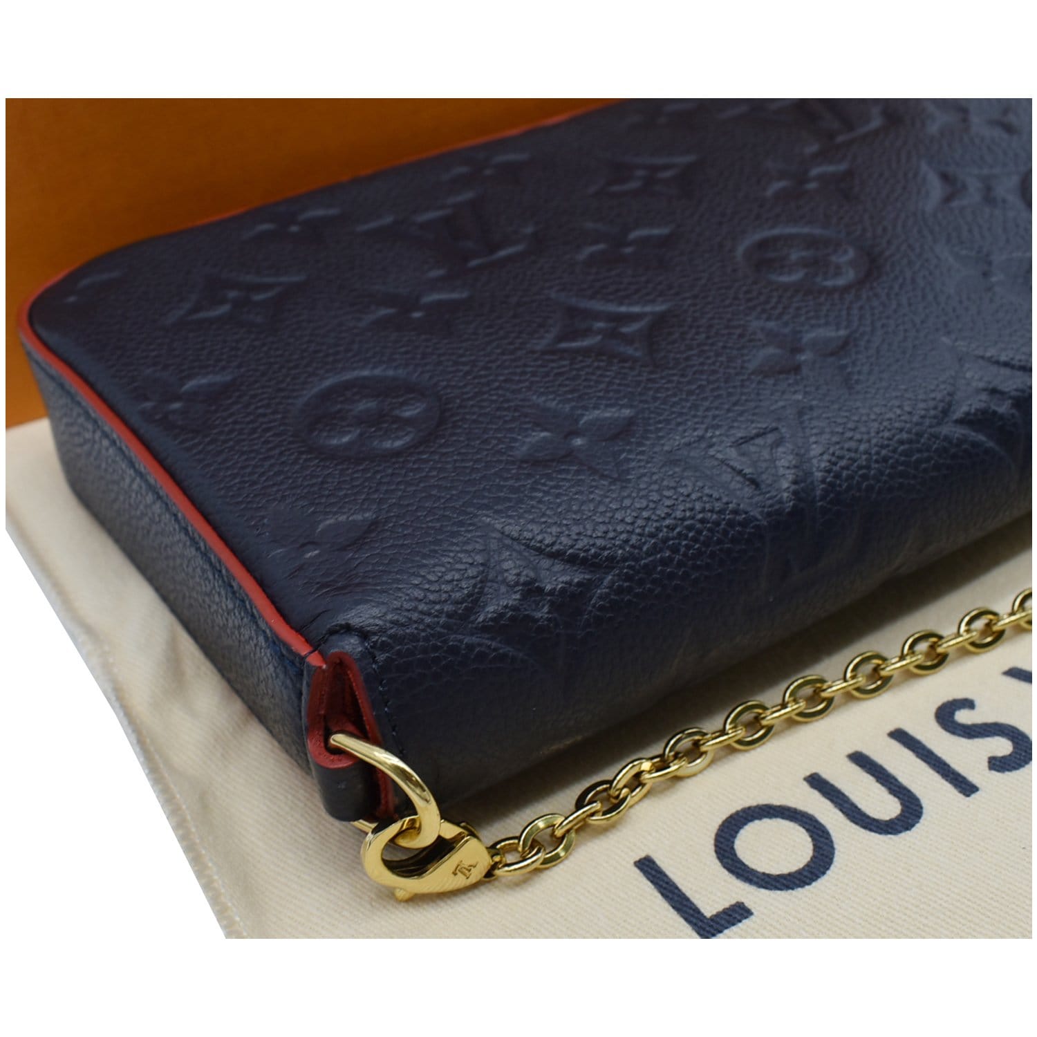 Louis Vuitton Felicie Pochette Monogram Empreinte Leather Blue 2228278