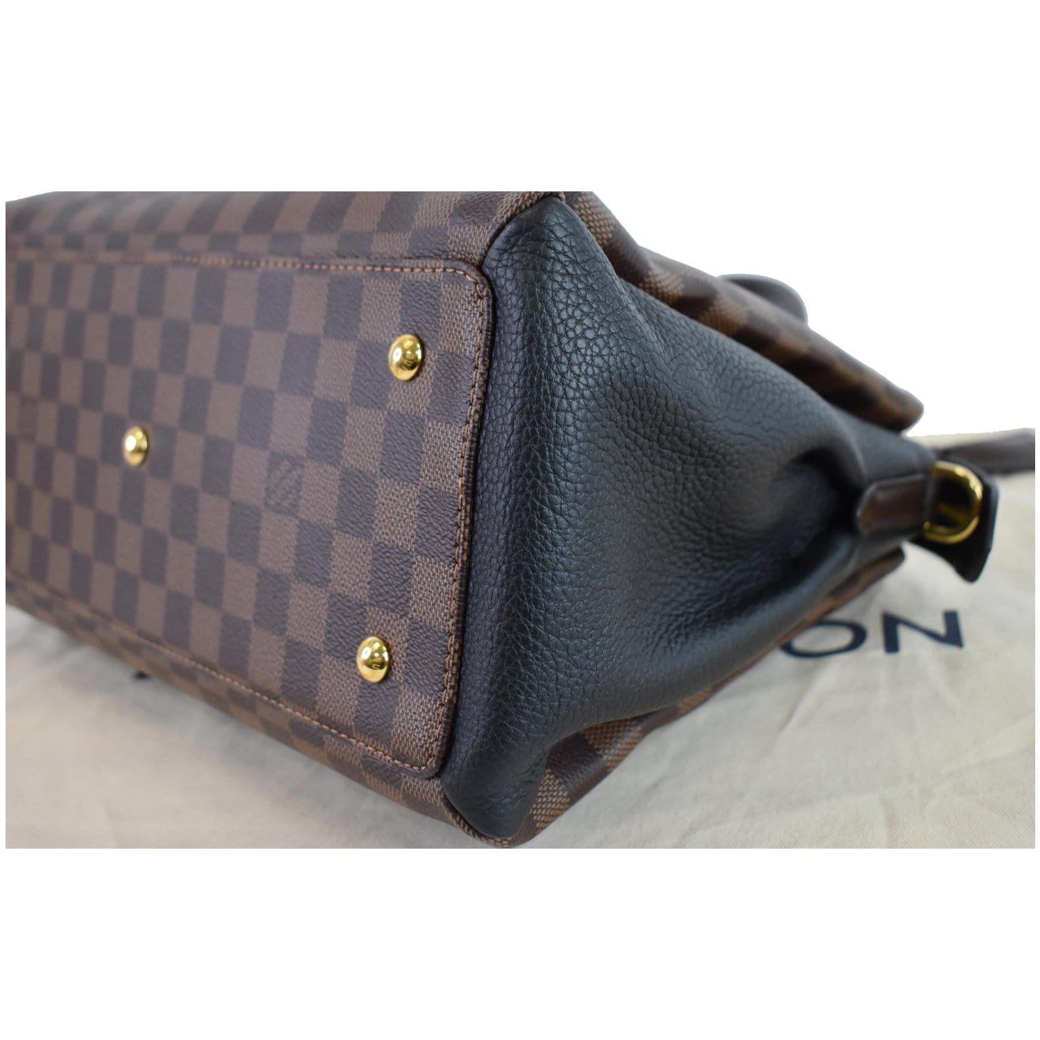 LOUIS VUITTON Normandy Damier Ebene Shoulder Bag Brown