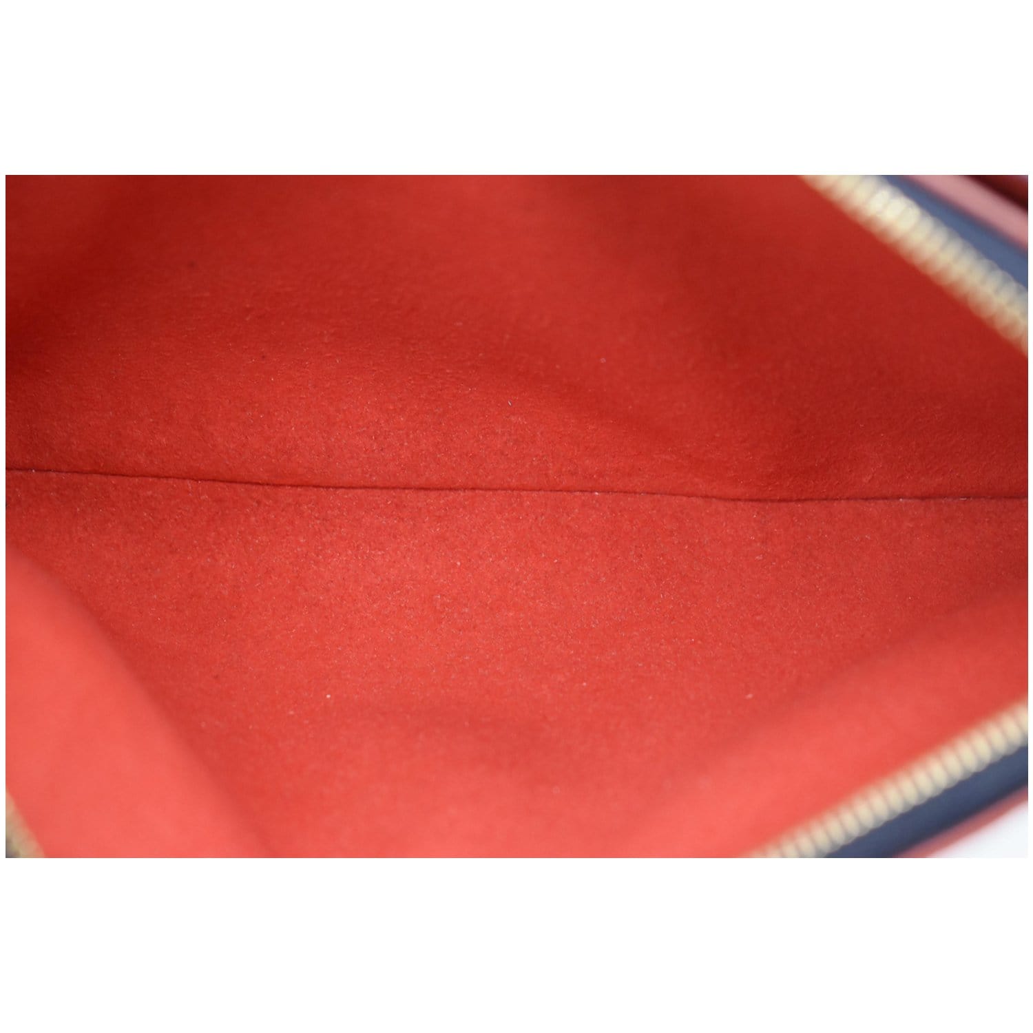 Louis Vuitton Blue/Red Monogram Empreinte Leather Double Zip Pochette