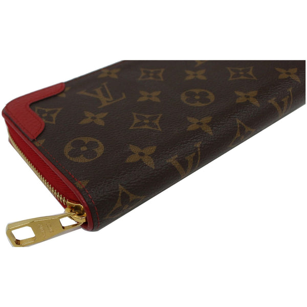 LOUIS VUITTON Retiro Monogram Canvas Zippy Wallet Cerise Red