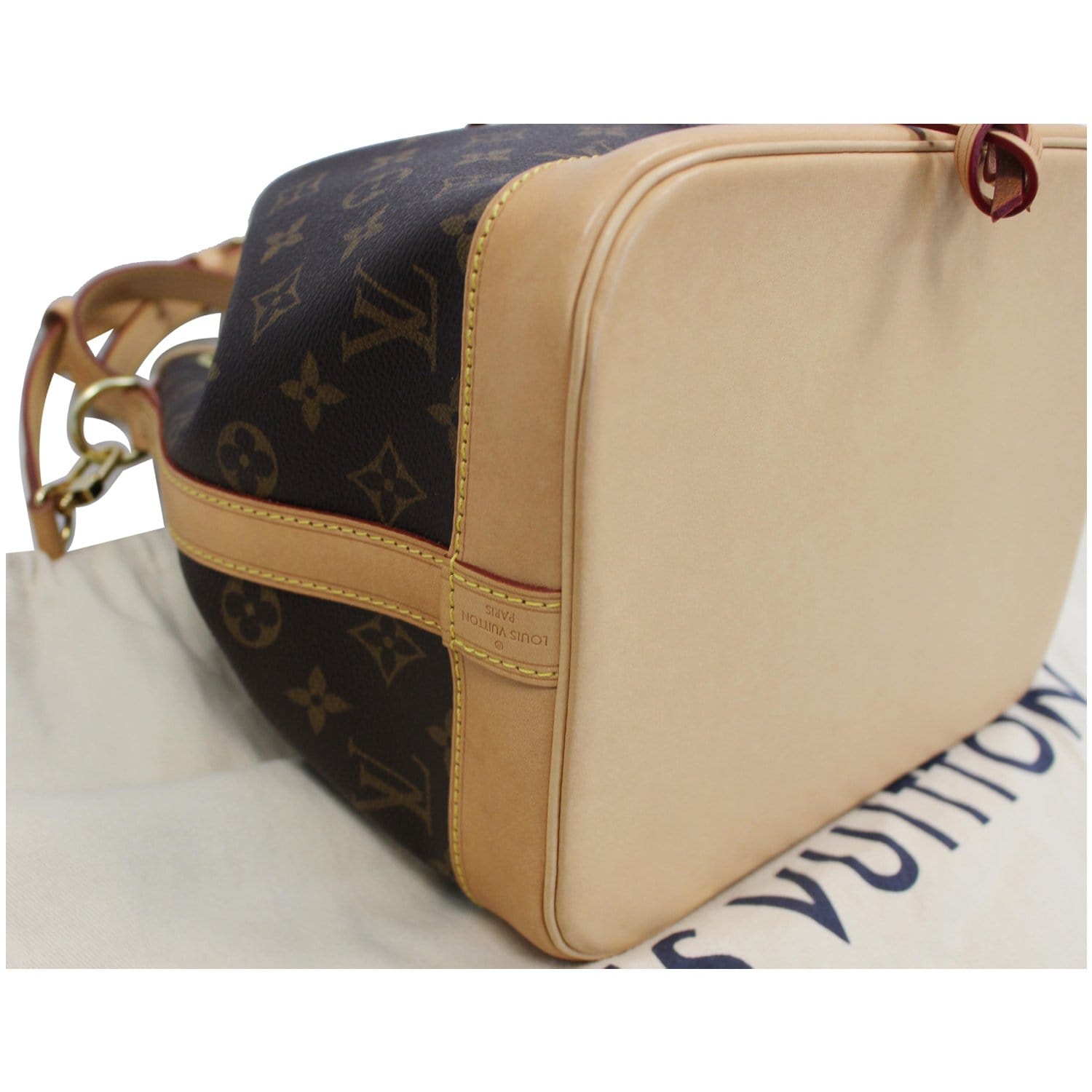 Nano noé leather mini bag Louis Vuitton Brown in Leather - 23067739
