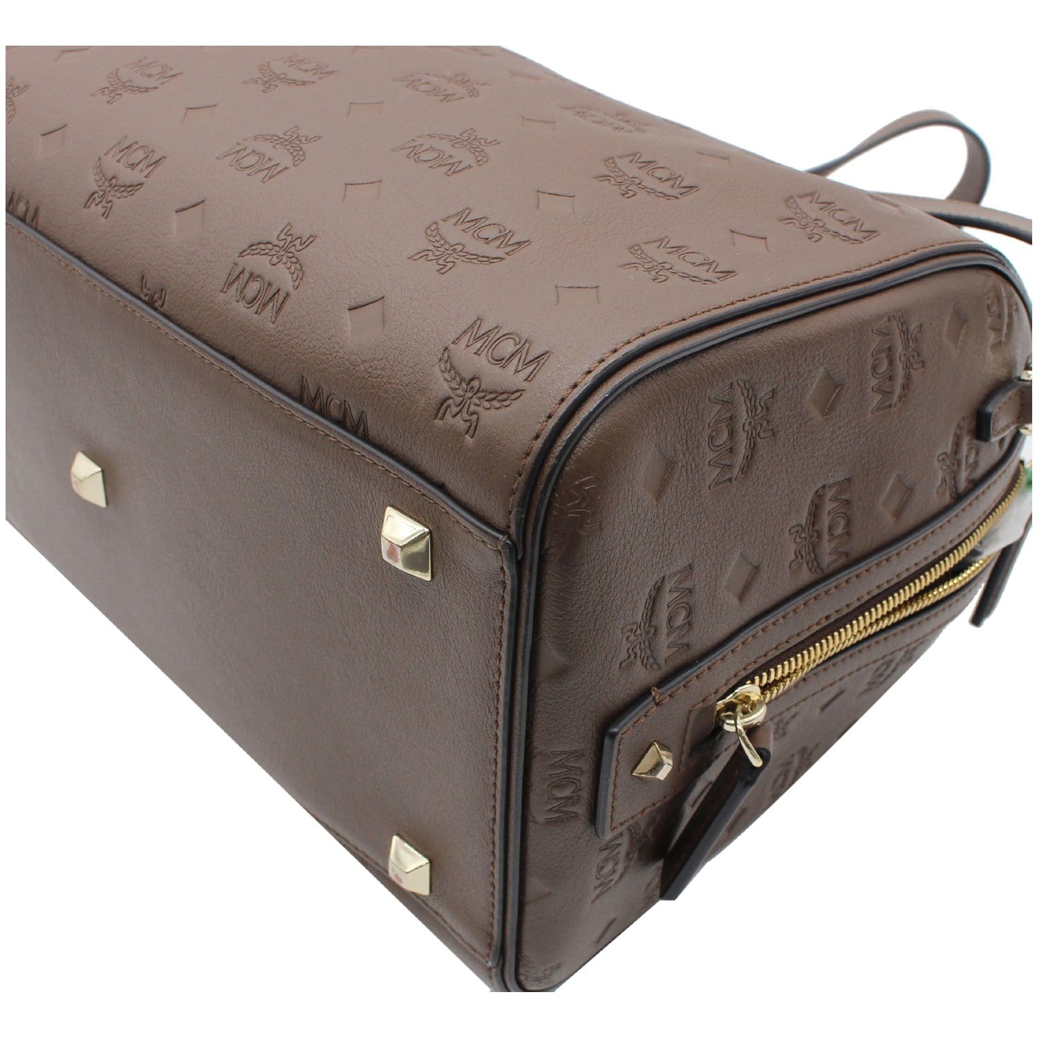 Brown MCM Visetos Leather Satchel Bag – Designer Revival