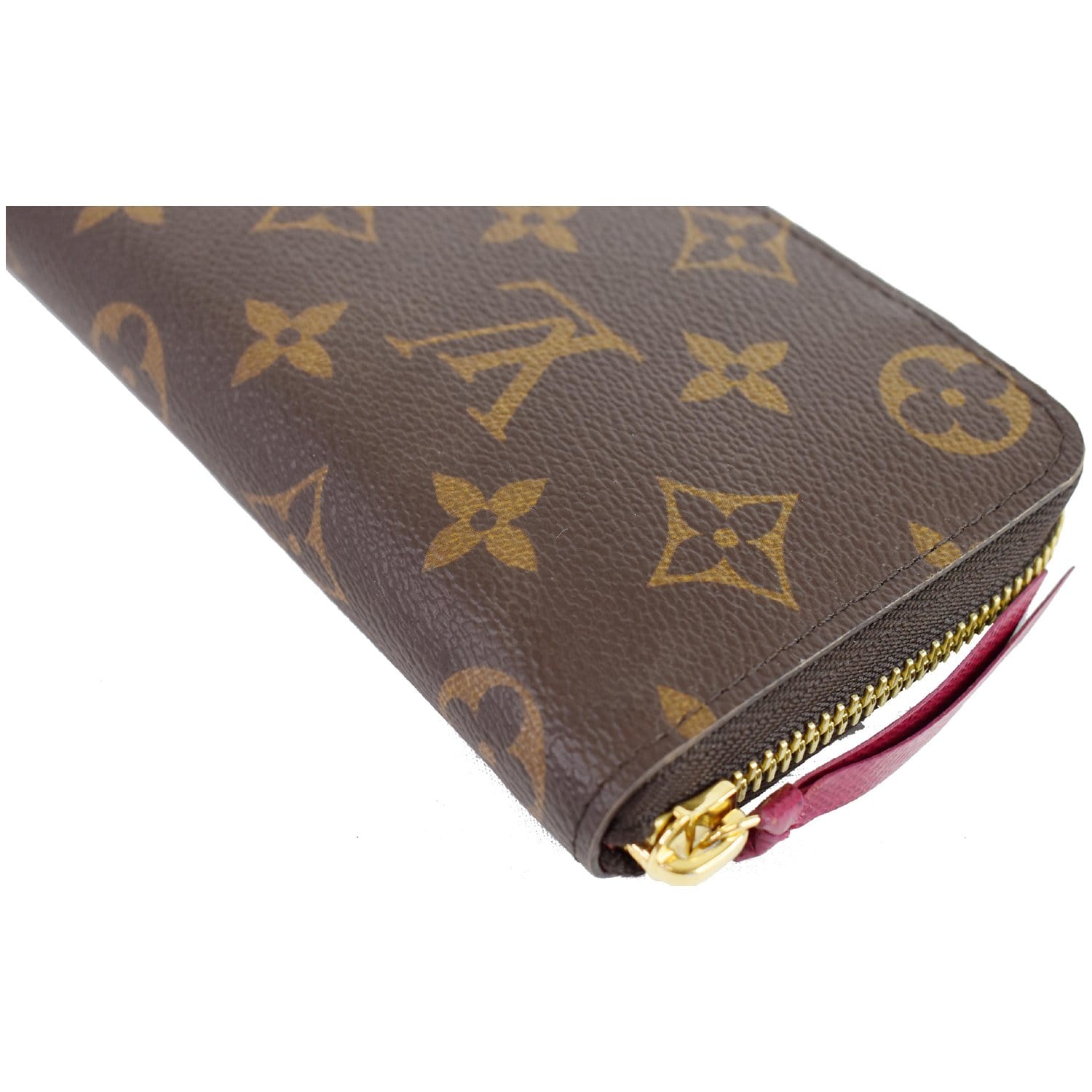 Zip Around Brown Leather LV Monogram Zippy Walle  Louis vuitton clemence  wallet, Leather, Brown bags