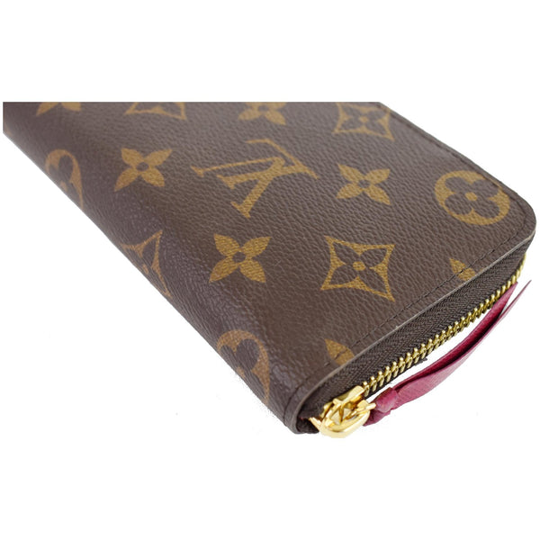 LOUIS VUITTON Clemence Monogram Canvas Zippy Wallet Brown