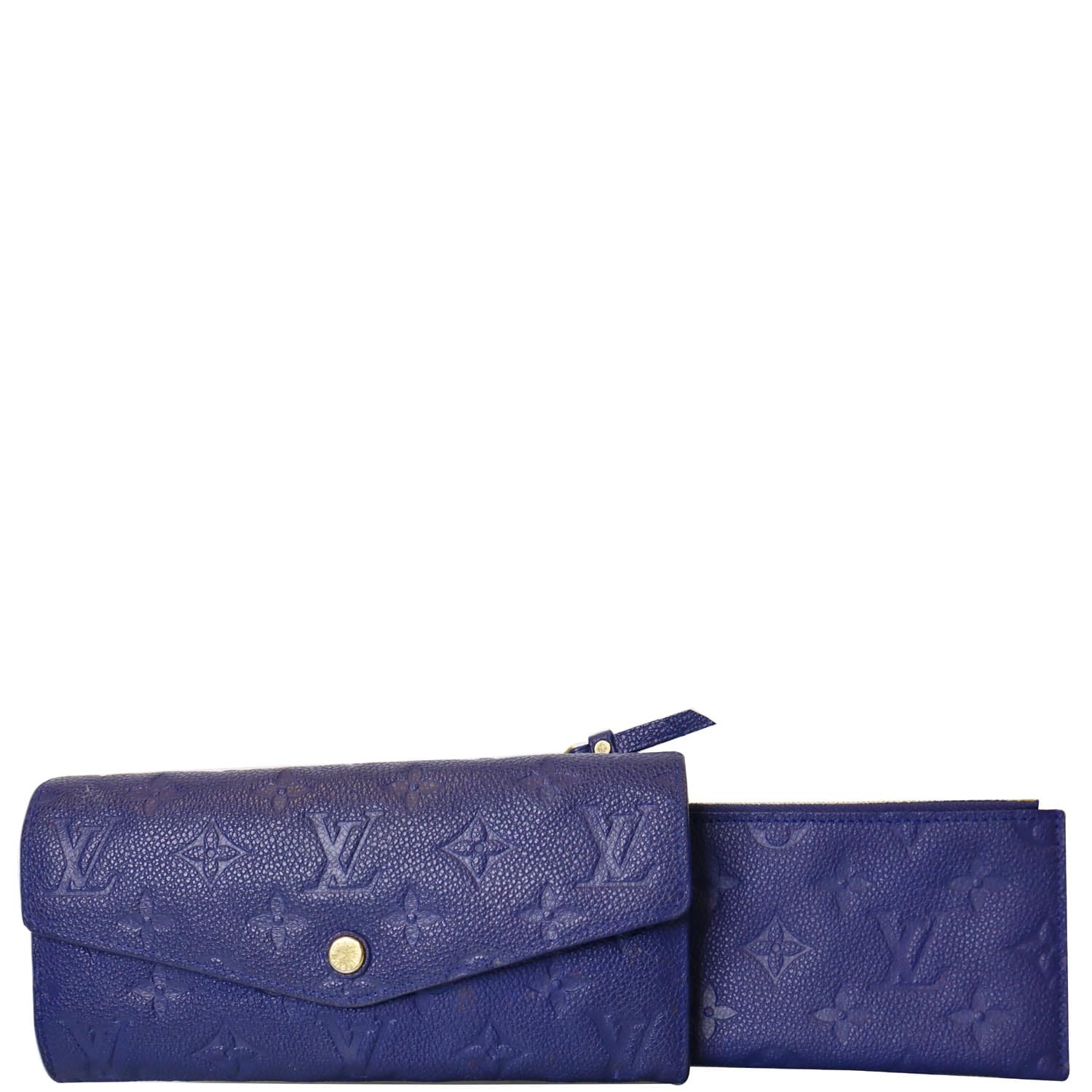 Louis Vuitton Zoe Wallet Monogram Empreinte Leather Blue 981475