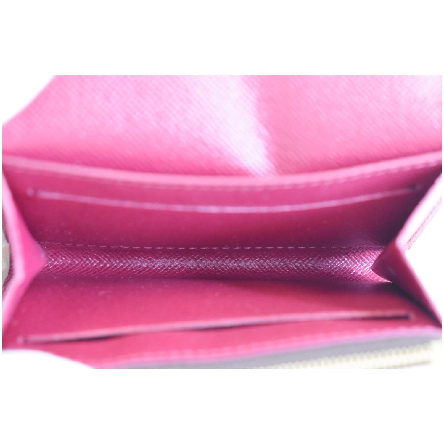 Auth Louis Vuitton Rosalie Coin Purse Monogram Canvas Fuchsia Compact Wallet
