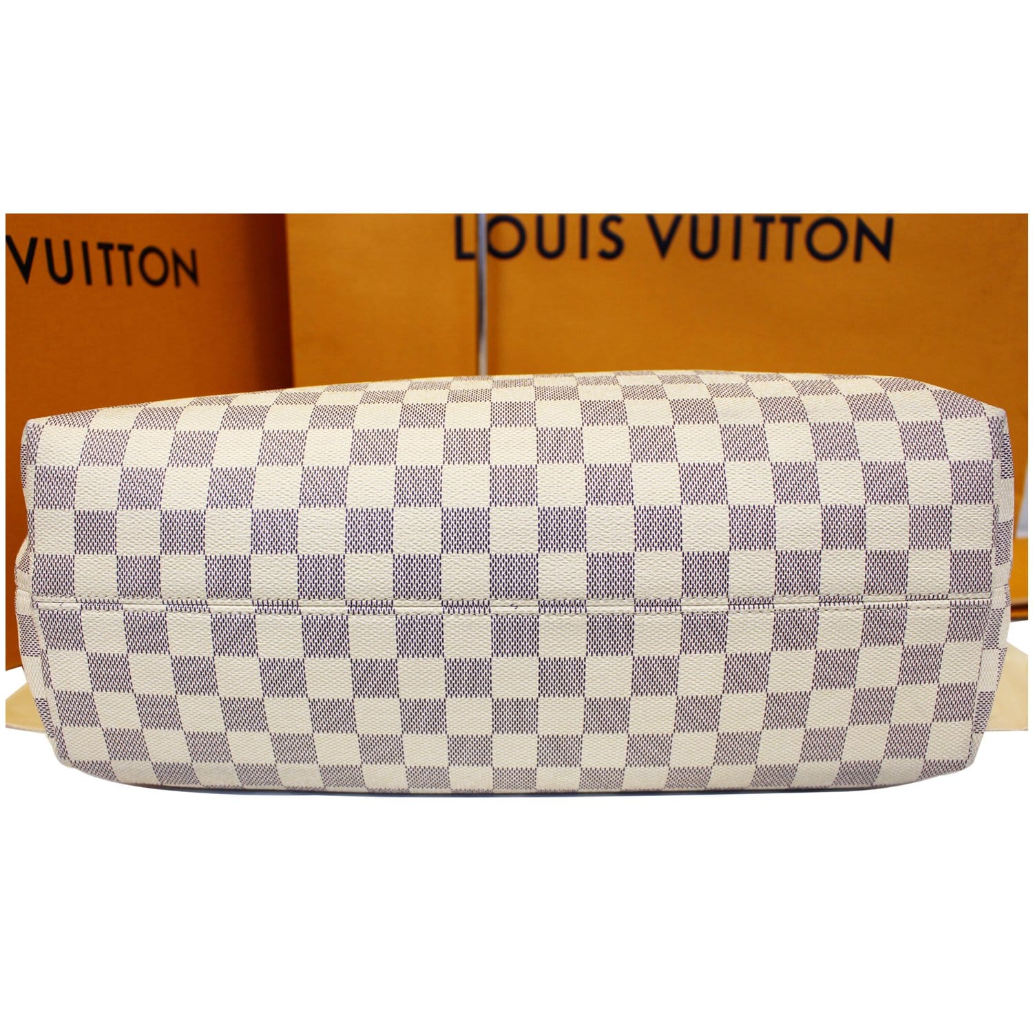 Louis Vuitton LV Graceful MM damier azur Beige Leather ref.281004
