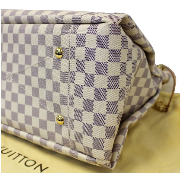 LOUIS VUITTON Artsy MM Damier Azur Shoulder Bag White-US