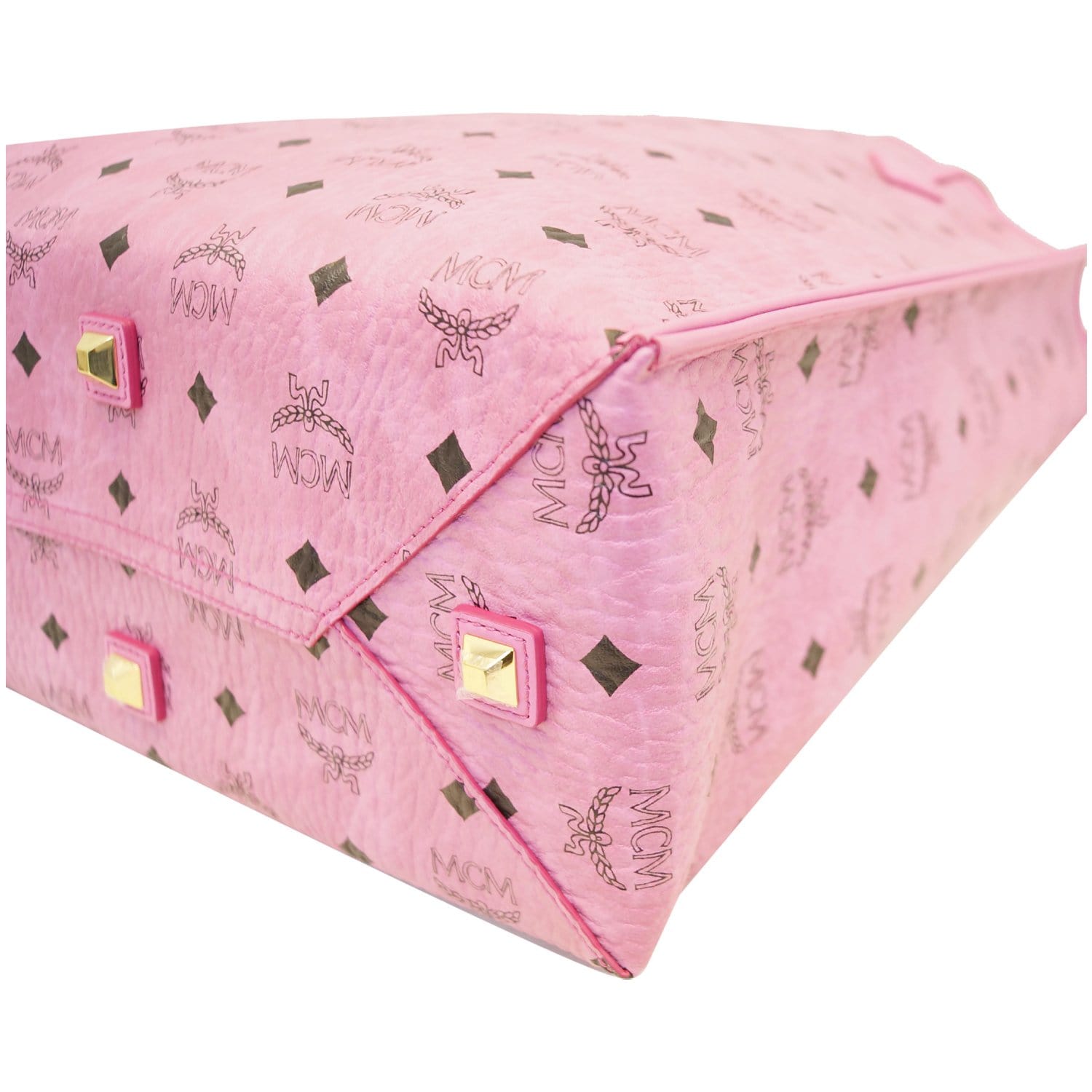 MCM, Bags, Firm Mcm Medium Aren Visetos Soft Pink Shopper Tote No Pouch