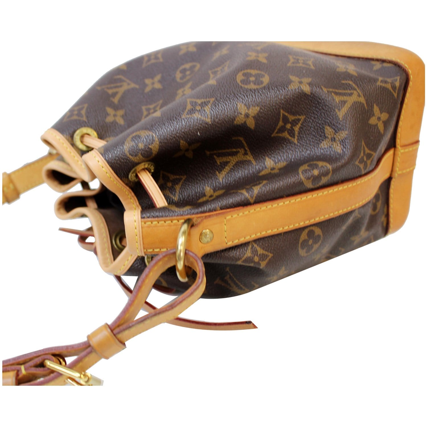LOUIS VUITTON Monogram mini noe purse Shoulder Bag Brown France leather  77791