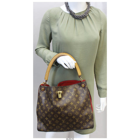 LOUIS VUITTON Gaia Monogram Canvas Shoulder Handbag-US