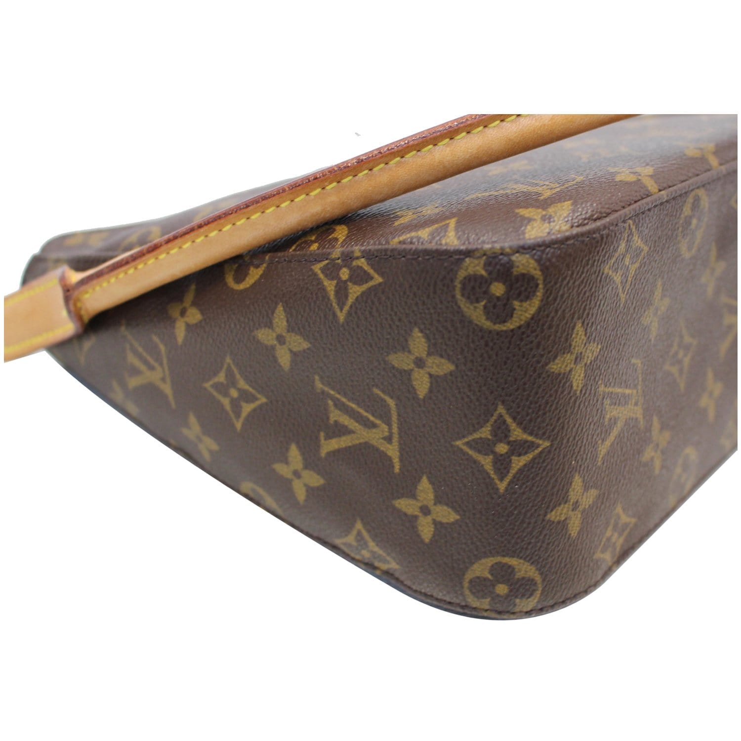Looping fabric handbag Louis Vuitton Brown in Cloth - 35290170