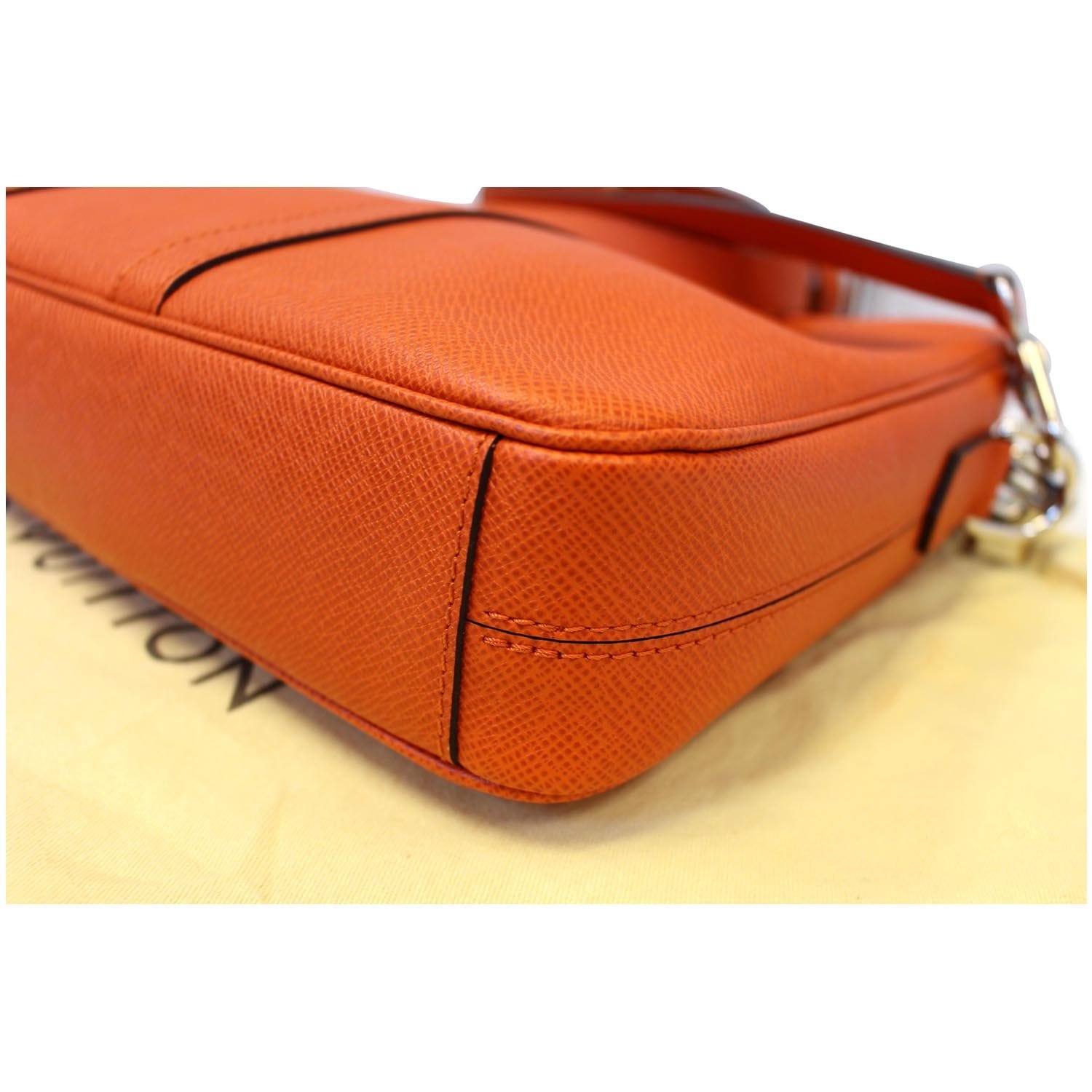Louis Vuitton Red Orange Damier Infini Leather Porte Documents Voyage  Briefcase (LOCR) 144010019266 RP