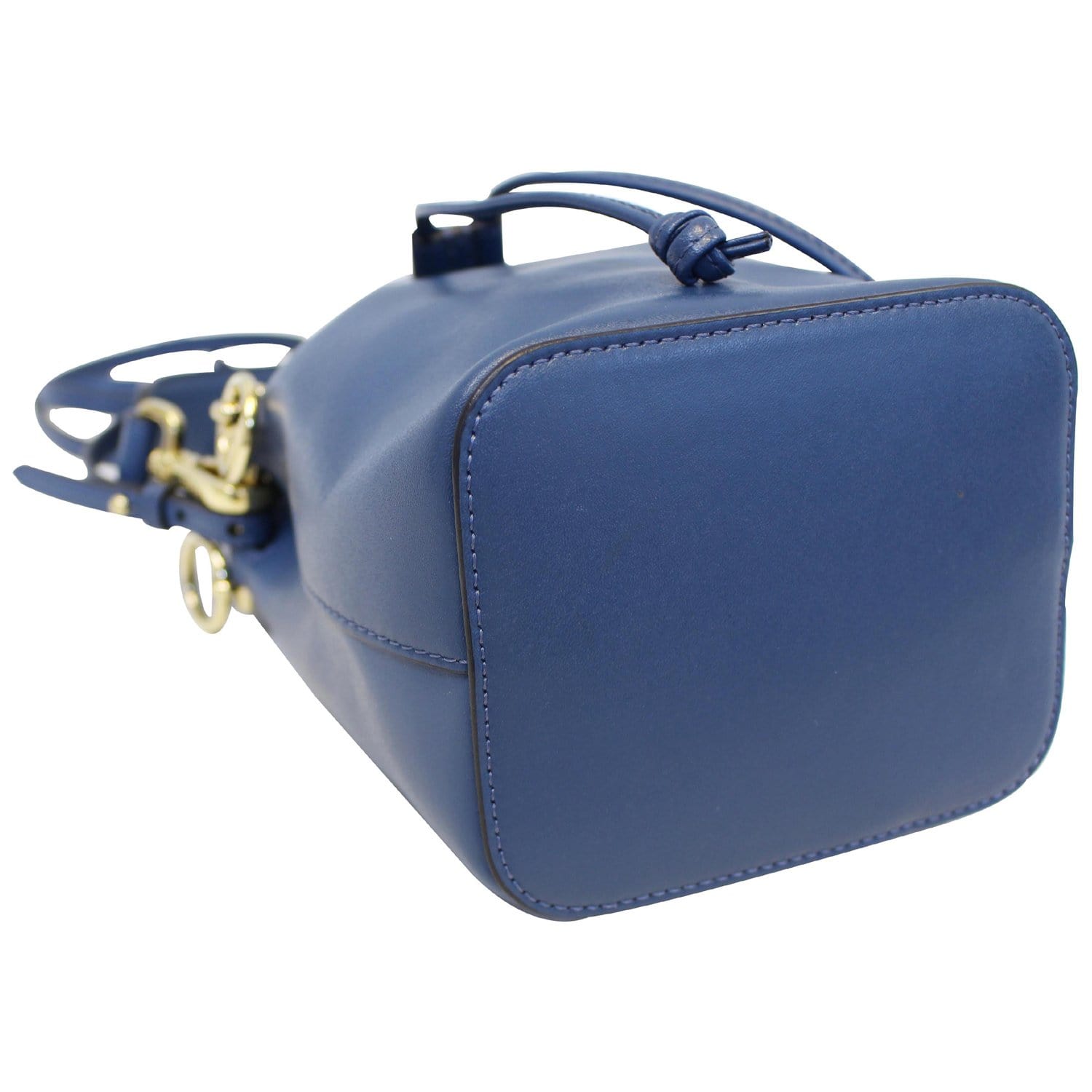 Fendi Mon Tresor Bucket Bag Pequin Raffia Mini Blue, Neutral