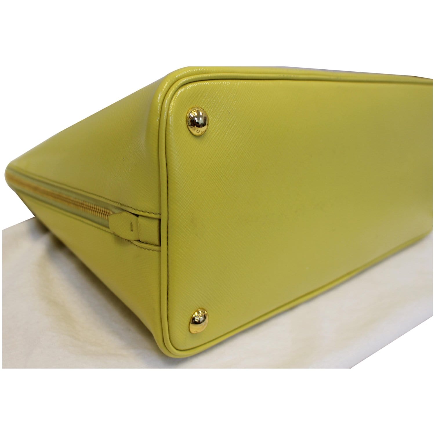Sunny Yellow Saffiano Leather Top-handle Bag