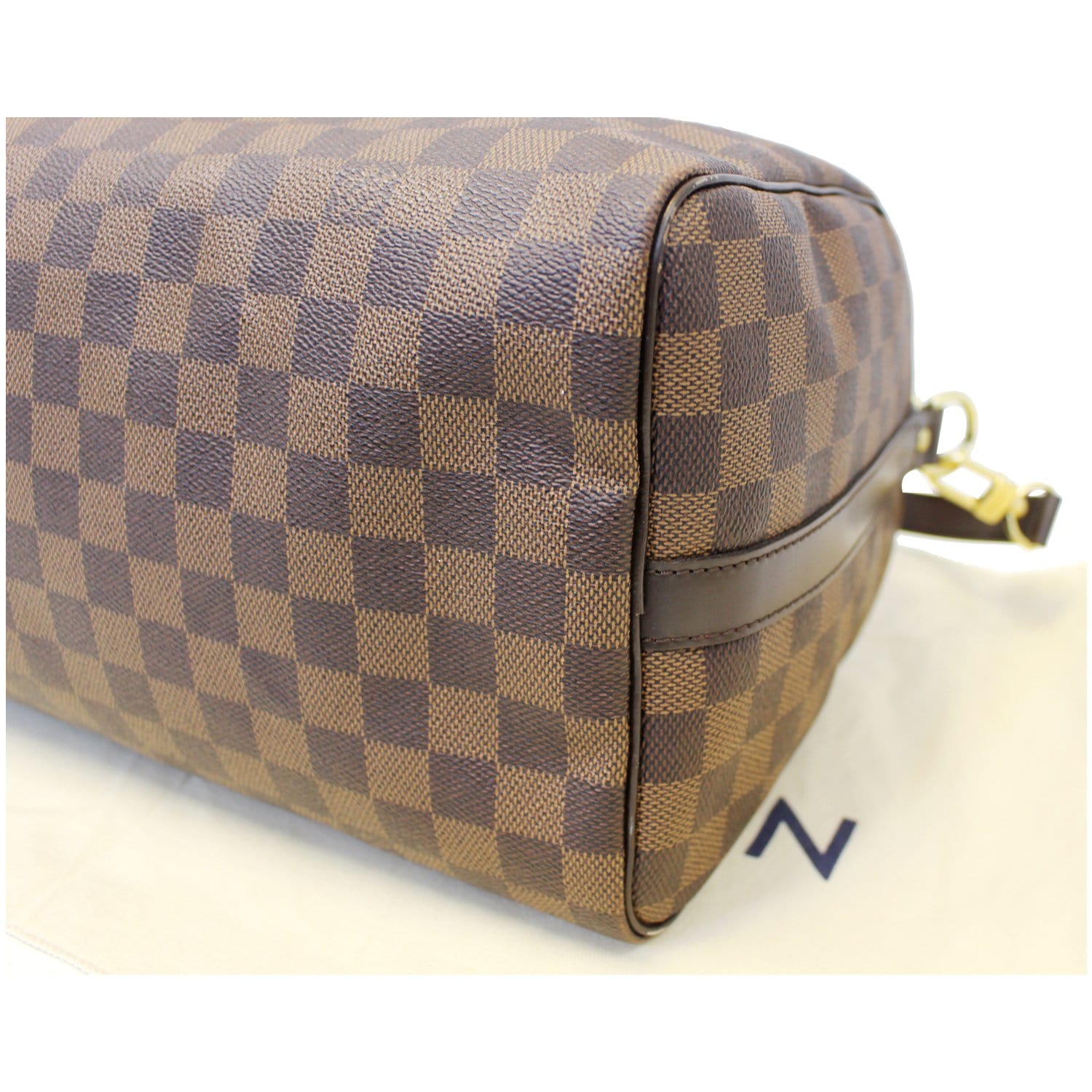 Speedy bandoulière cloth handbag Louis Vuitton Brown in Cloth - 33131759