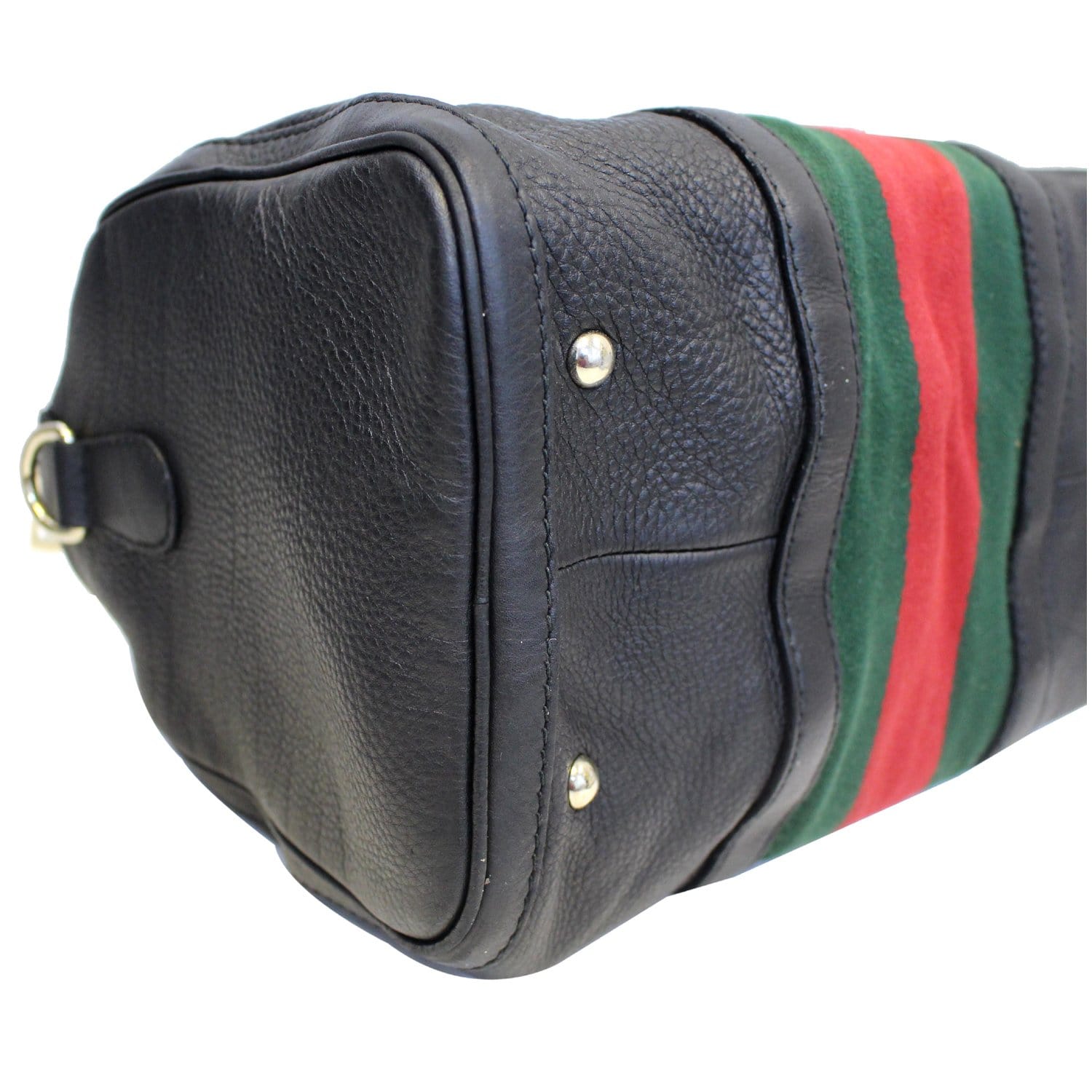 Gucci Vintage Web Boston Bag Satchel Medium Black - US