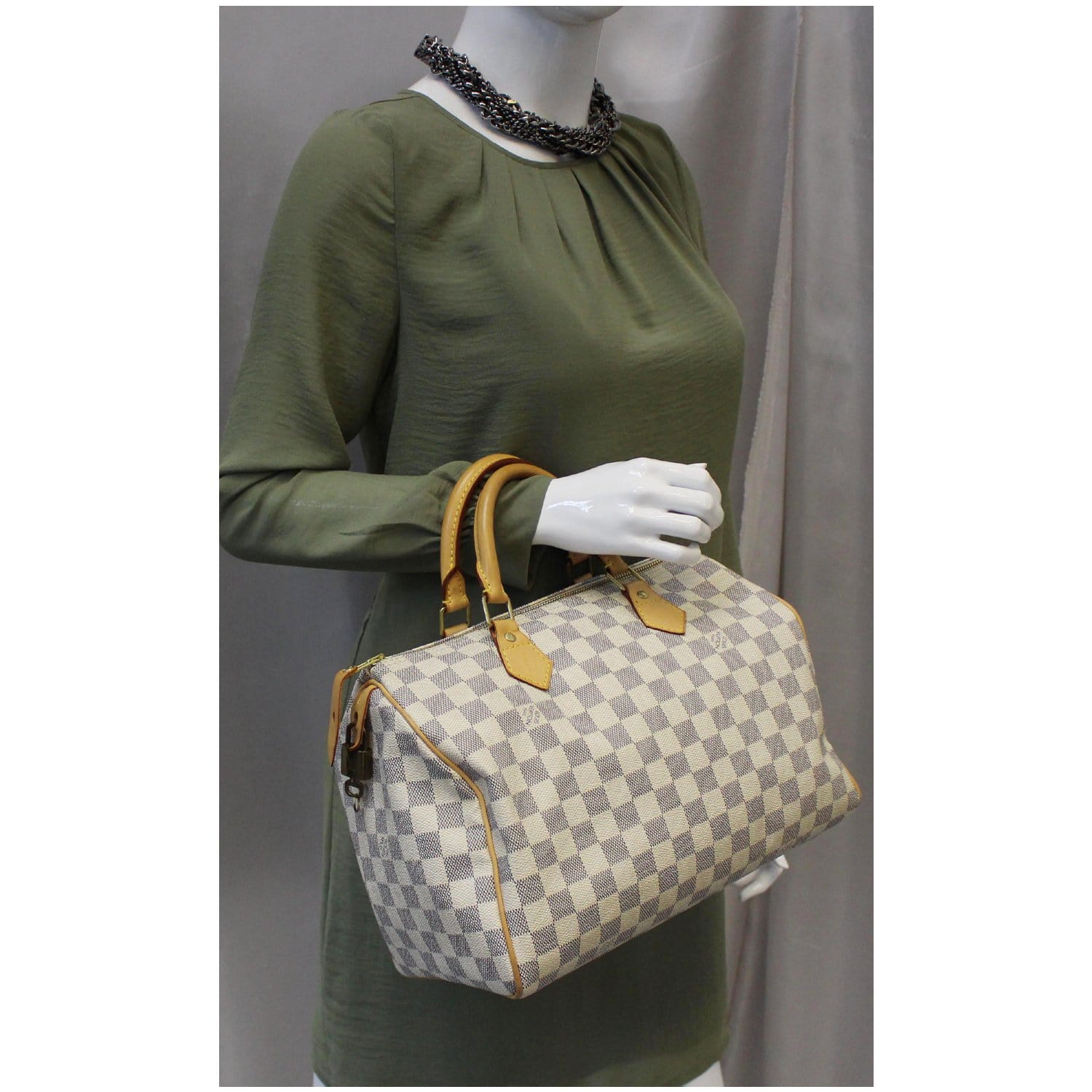 Louis Vuitton Saumur 30 Damier Azur Canvas Shoulder Bag on SALE