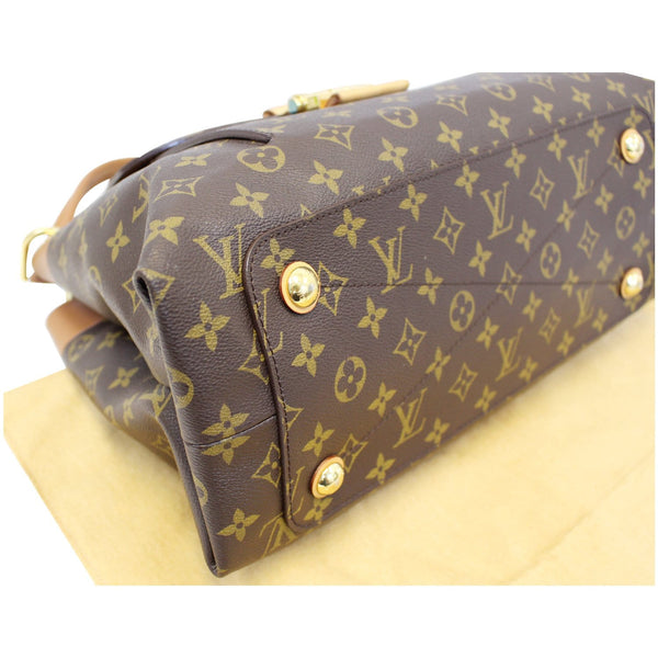 LOUIS VUITTON Olympe Monogram Canvas Satchel Shoulder Bag Camel-US