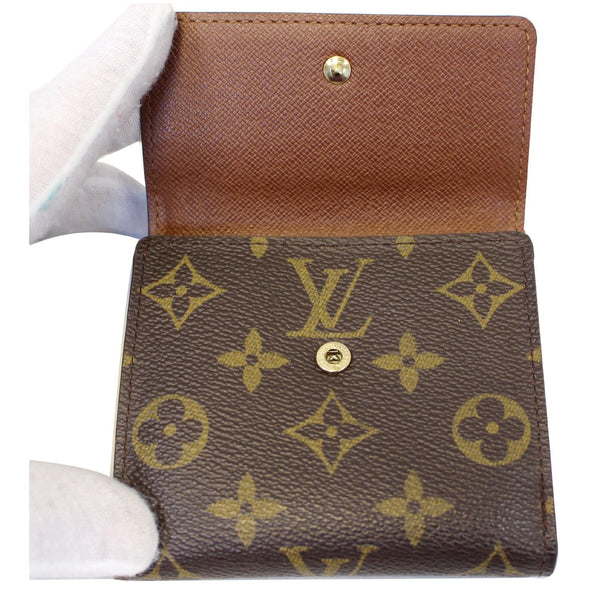 LOUIS VUITTON Elise Double Monogram canvas Wallet Brown