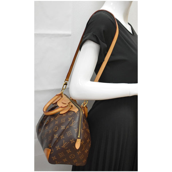 LOUIS VUITTON Segur Monogram Canvas Shoulder Bag Brown