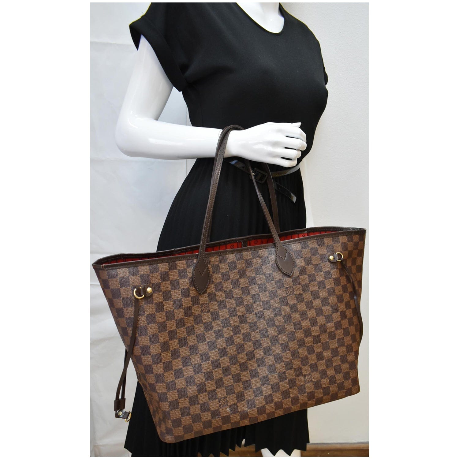 Louis Vuitton Neverfull Damier Ebene Gm Brown Canvas Tote - MyDesignerly