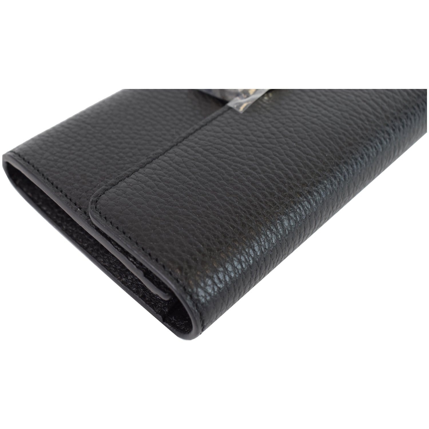 Gucci GG Interlocking Continental Leather Wallet Black 598166