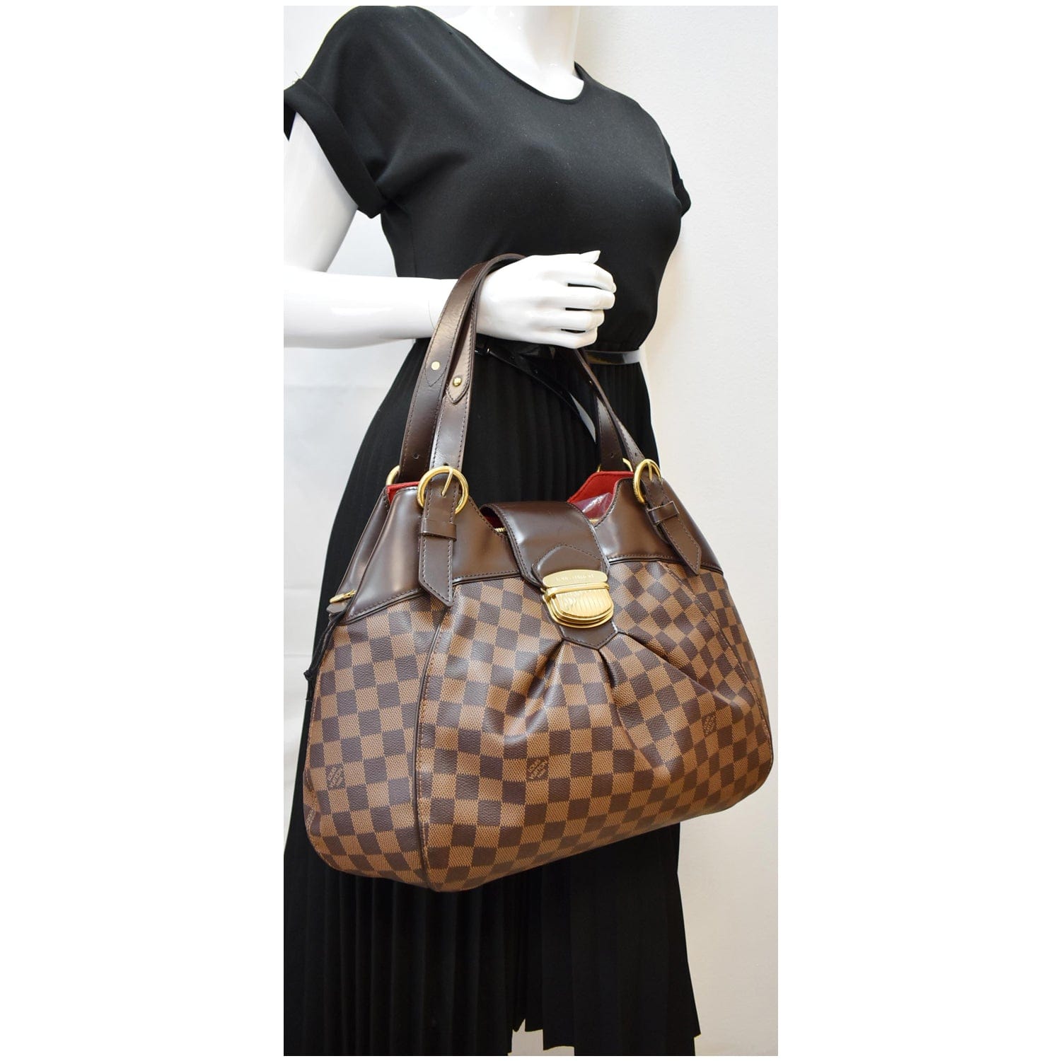 Louis Vuitton Sistina GM Damier Ebene Canvas Shoulder Bag on SALE