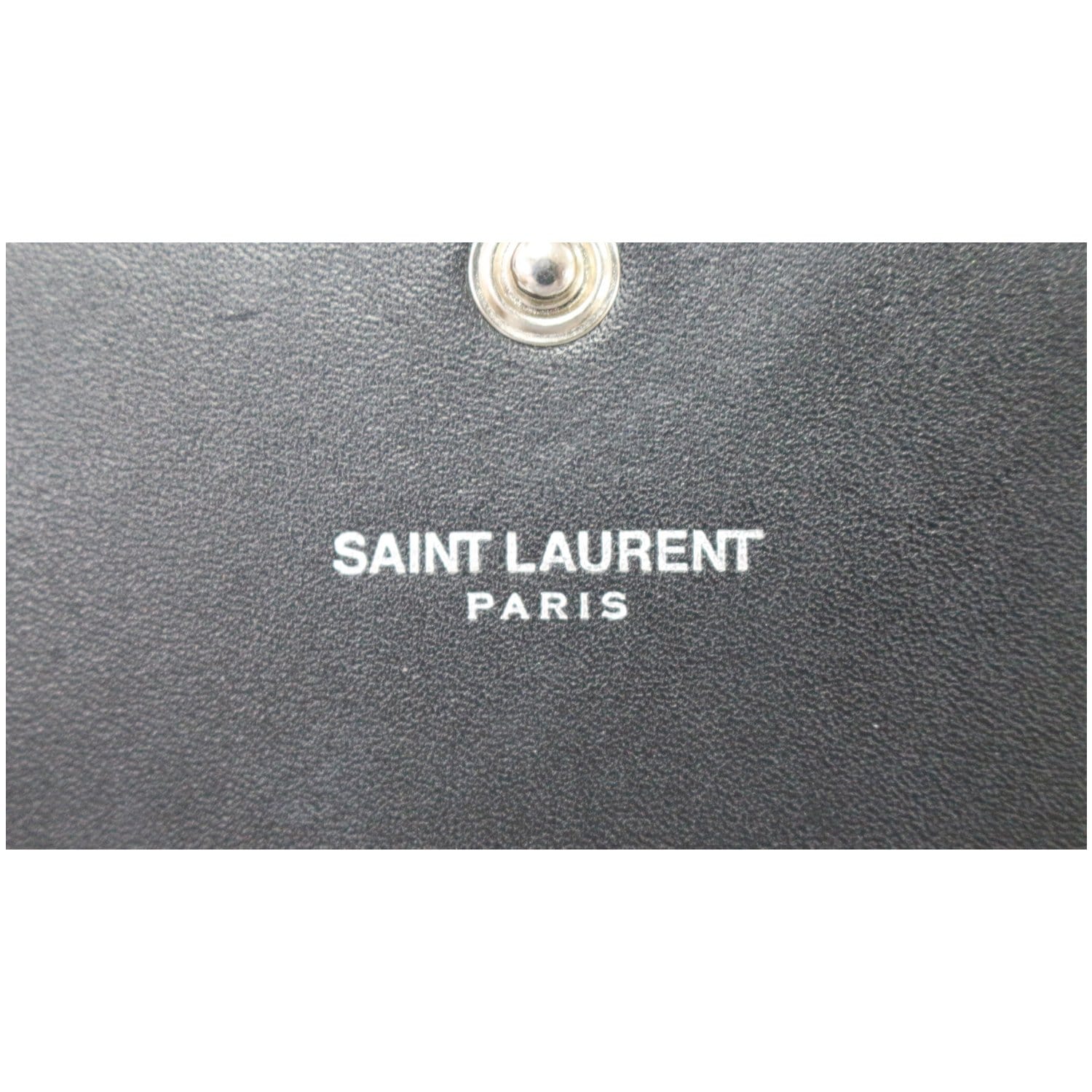 Saint Laurent YSL Star Logo Black Wallet on Chain Clutch Bag