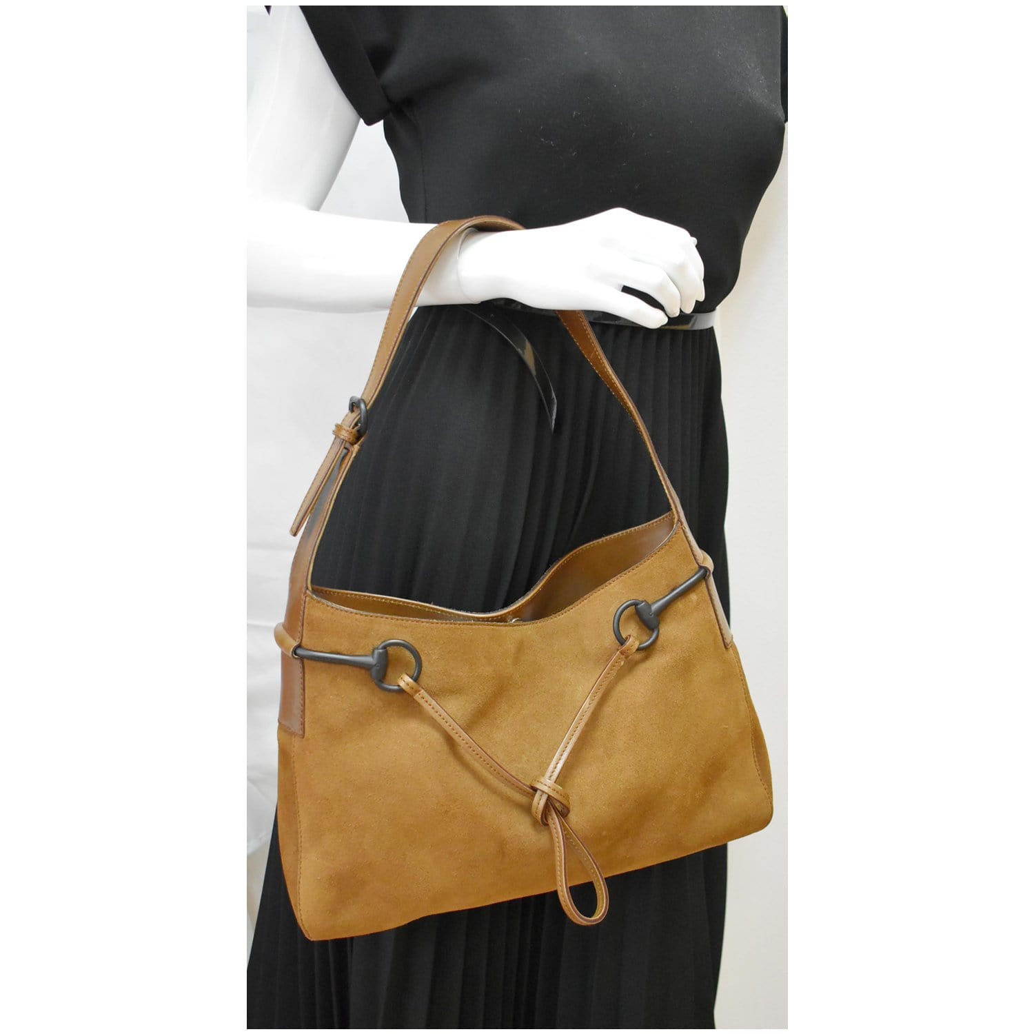 Gucci Vintage Brown Suede Flap Shoulder Bag