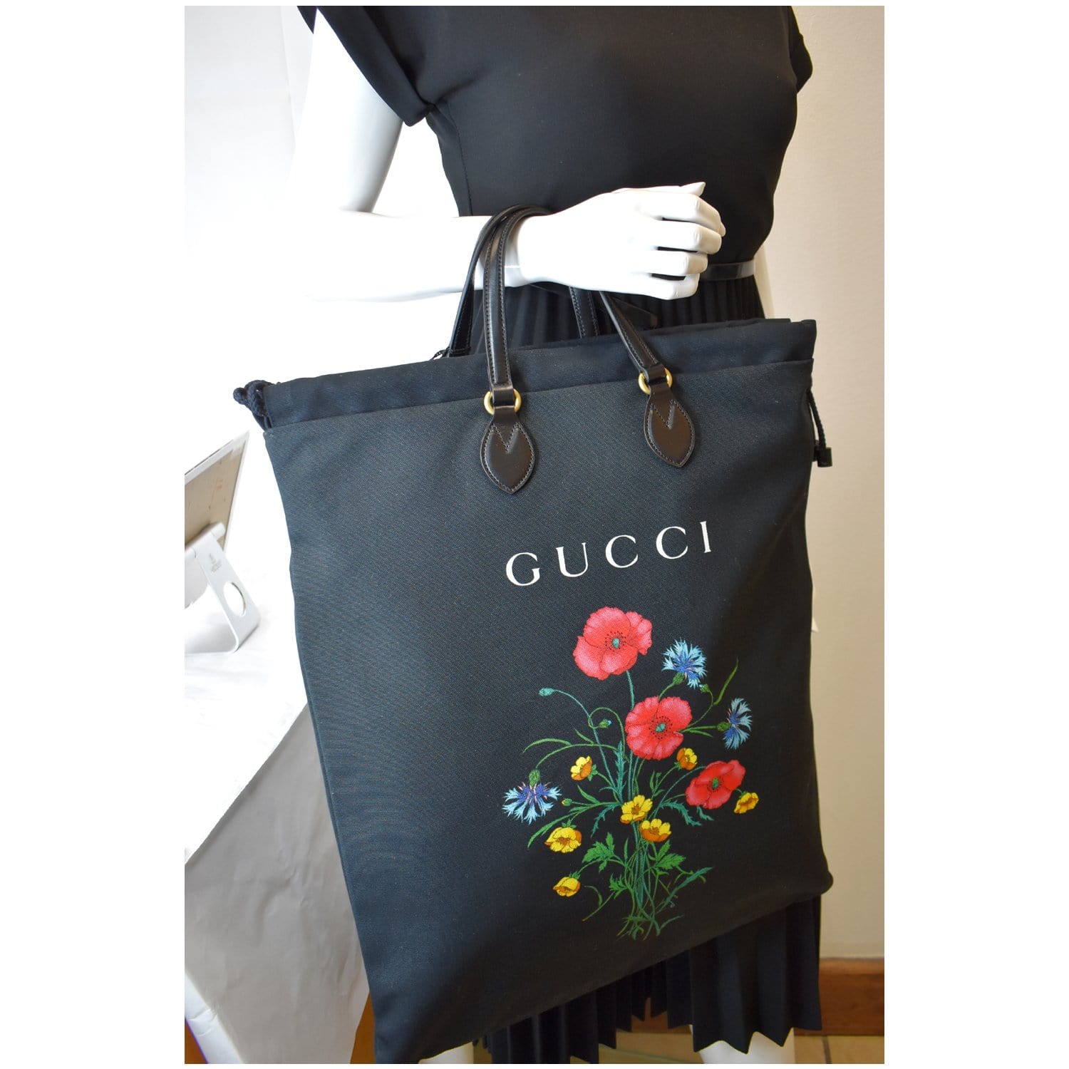 Gucci Nylon Drawstring Bucket Tote Authentic Bags Only