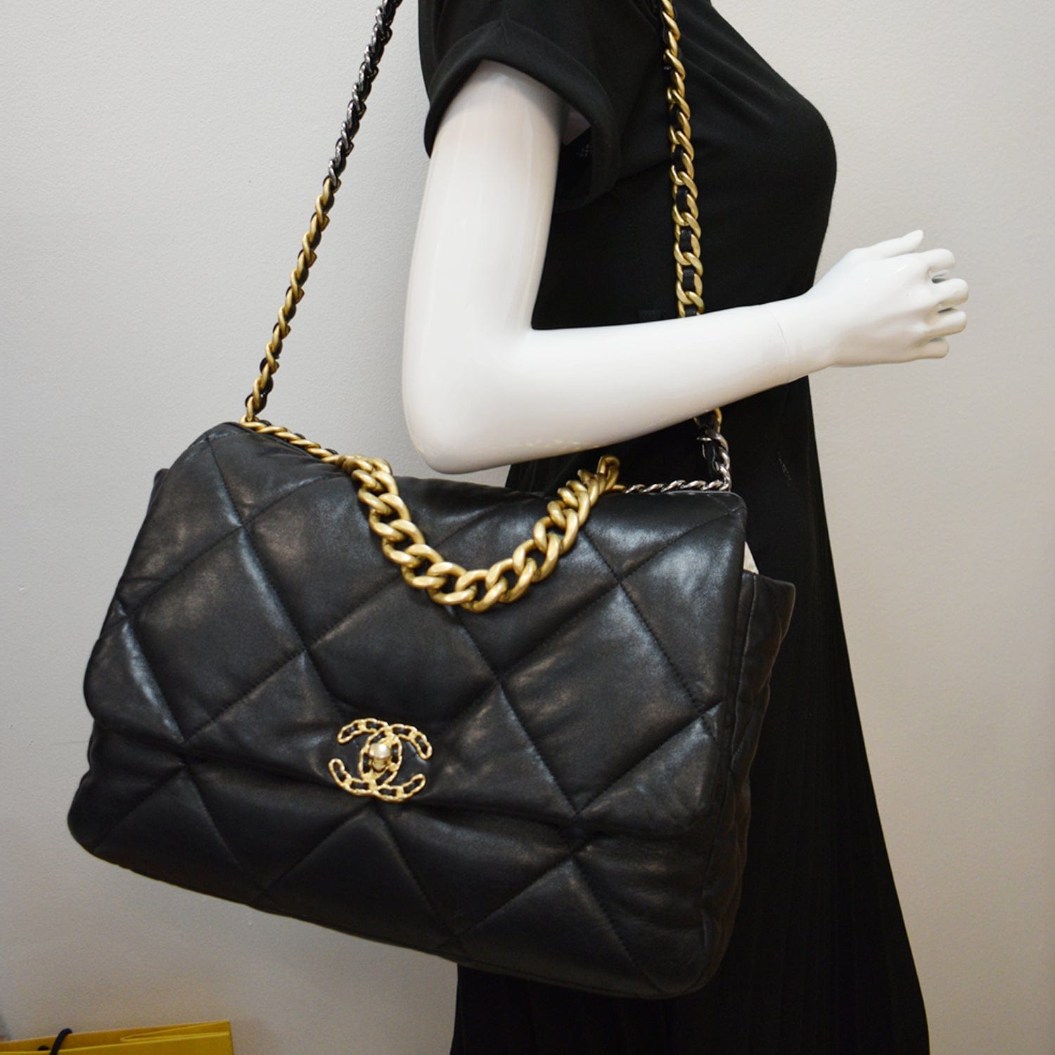Chanel Black Large 19 Flap Bag