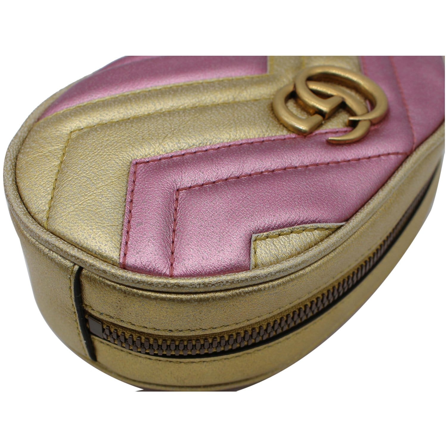 GG Marmont Jacquard And Leather Belt in Pink - Gucci