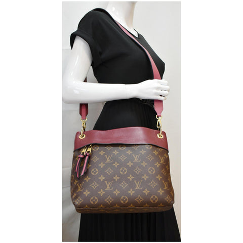 LOUIS VUITTON Tuileries Besace Monogram Canvas Shoulder Bag Rose Bruyere