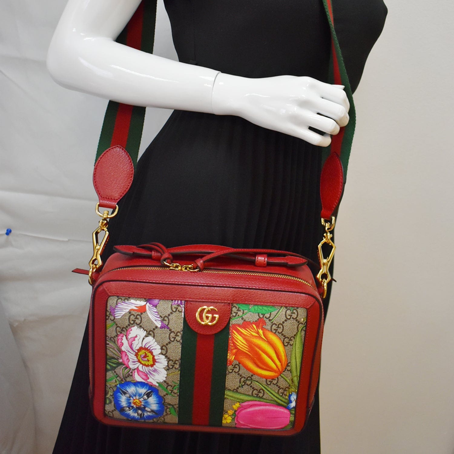 Gucci Ophidia Flora Small Shoulder Bag New