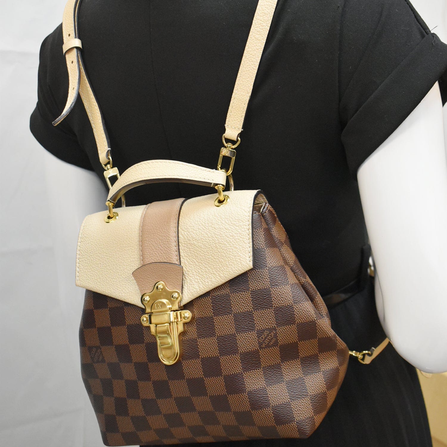 Louis Vuitton Clapton Damier Ebene Backpack Bag
