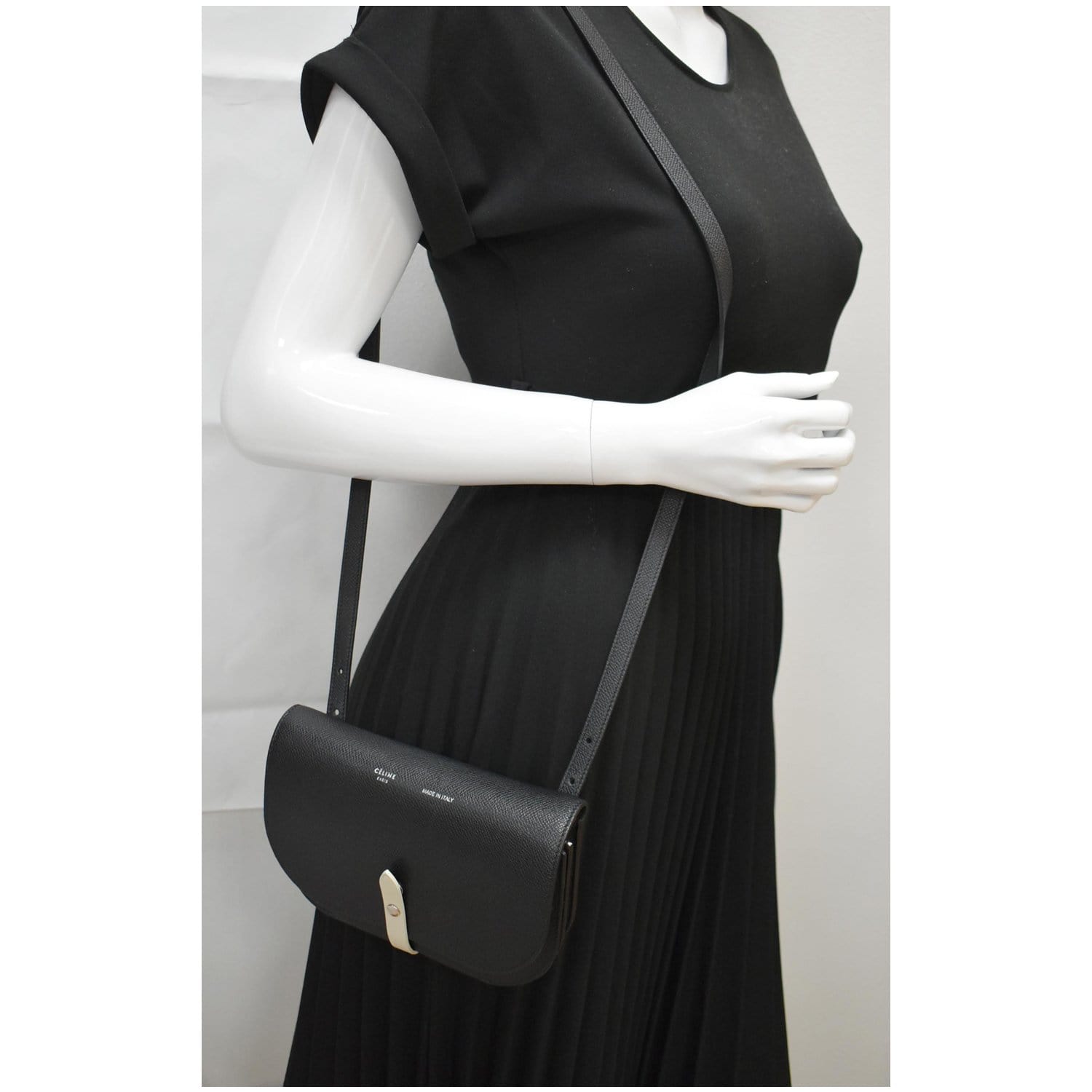 Trio leather clutch bag Celine Black in Leather - 35535028