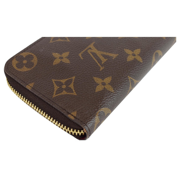 LOUIS VUITTON Clemence Monogram Canvas Zippy Wallet Brown