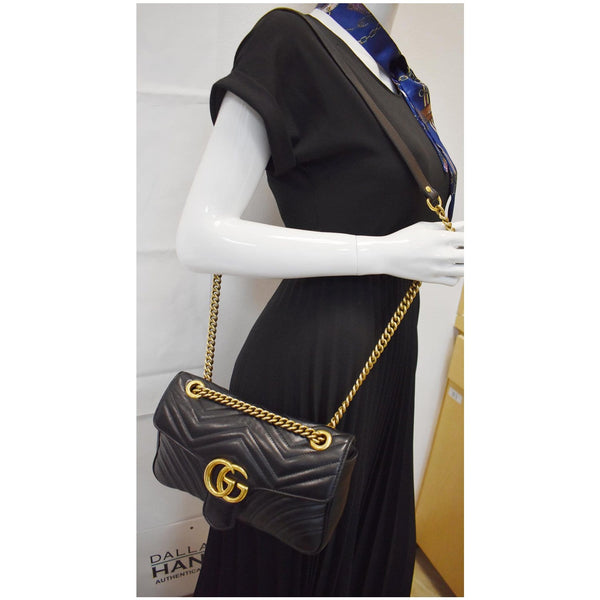 Gucci GG Marmont Small Matelasse Leather Shoulder Chain bag | DDh