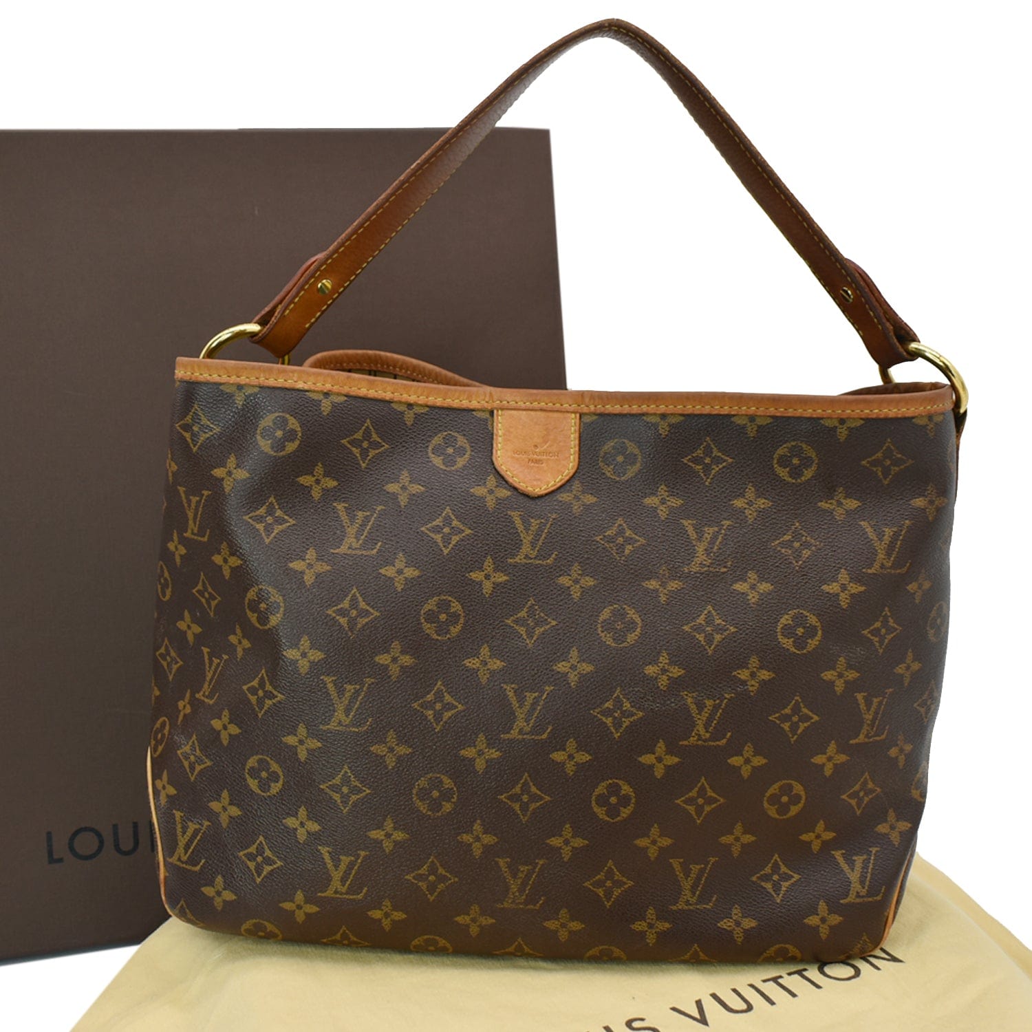 Authentic Louis Vuitton Delightful MM Monogram Shoulder Bag MI3180