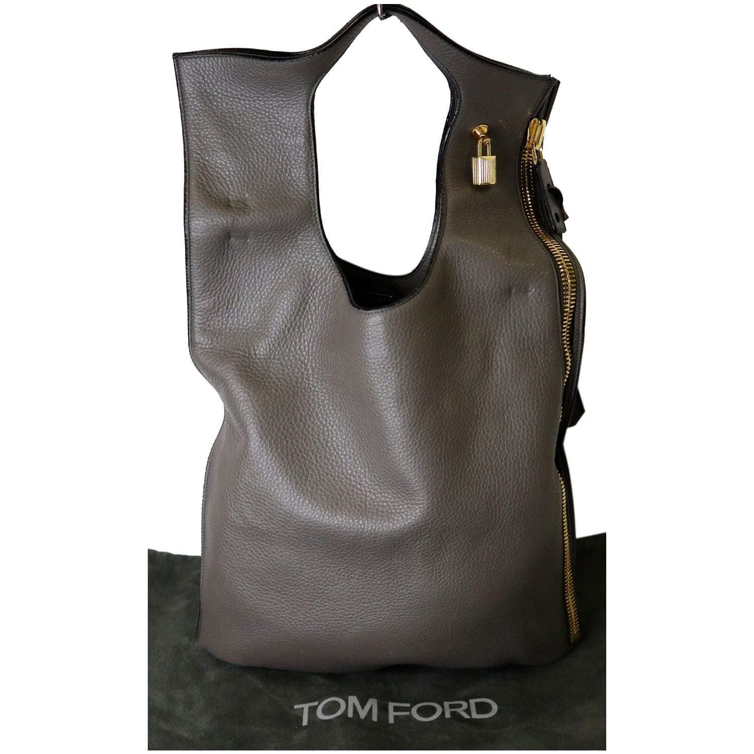 NEW Tom Ford Large ALIX Leather Padlock & Zip Clutch Shoulder Bag –  Priscilla Posh