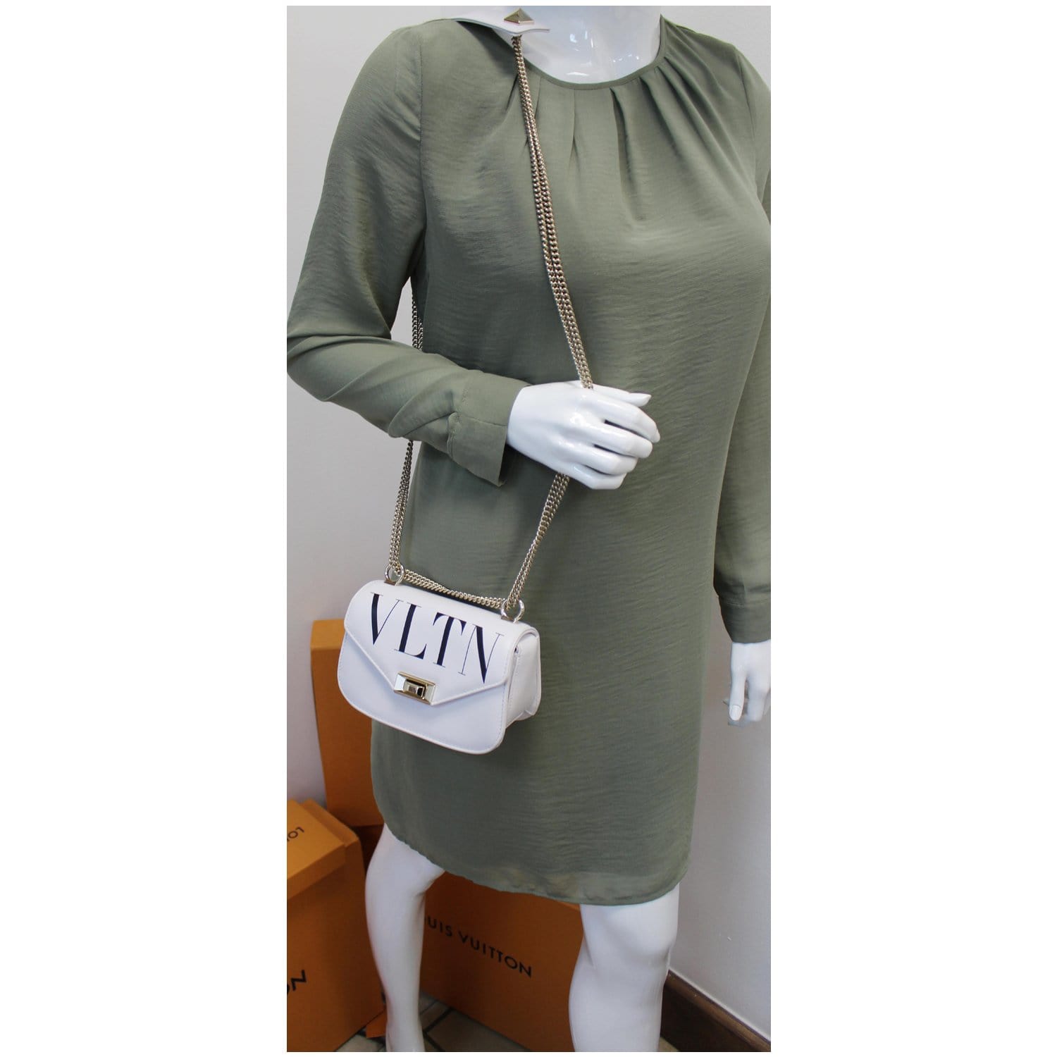 Valentino Garavani - V-logo Leather Cross-body Wallet Bag - Womens - Chartreuse