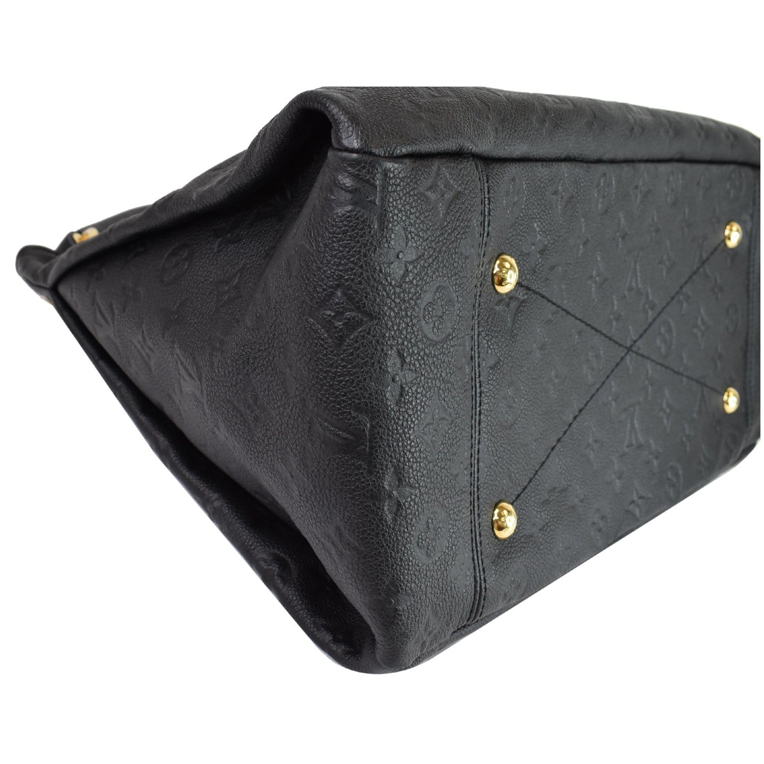 LOUIS VUITTON Artsy MM Empreinte Leather Shoulder Bag Black