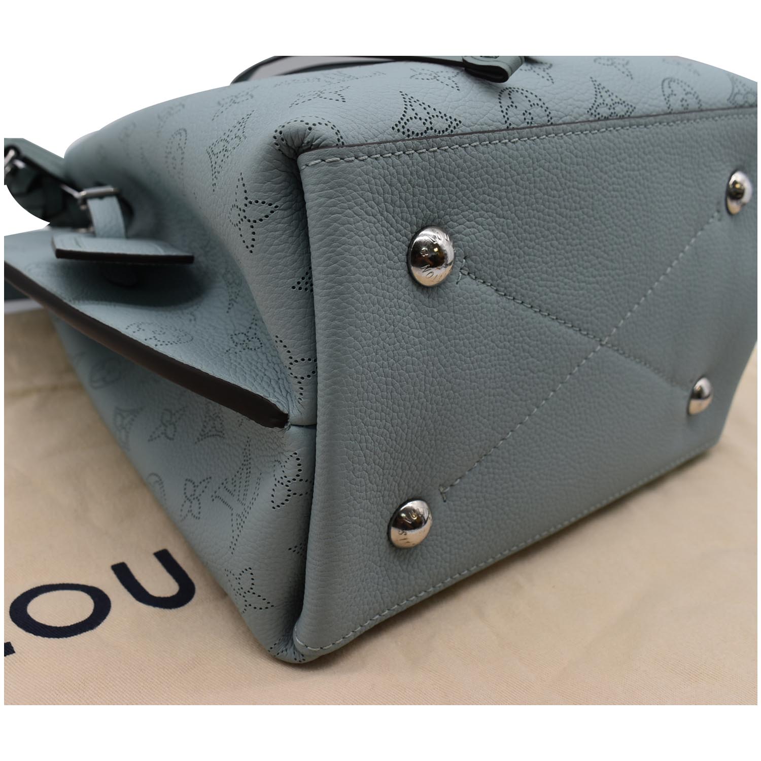 Louis Vuitton Hina Handbag Mahina Leather PM Gray