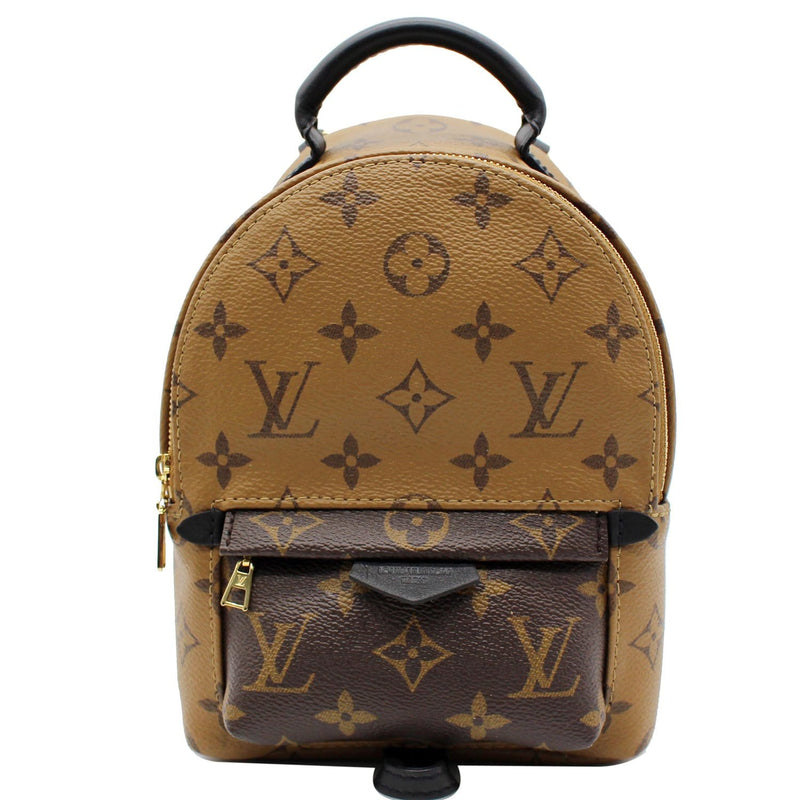 Authenticated Used LOUIS VUITTON Louis Vuitton Palm Springs Backpack MINI  Rucksack Shoulder Bag Crossbody Monogram Reverse Canvas M44872 Brown 