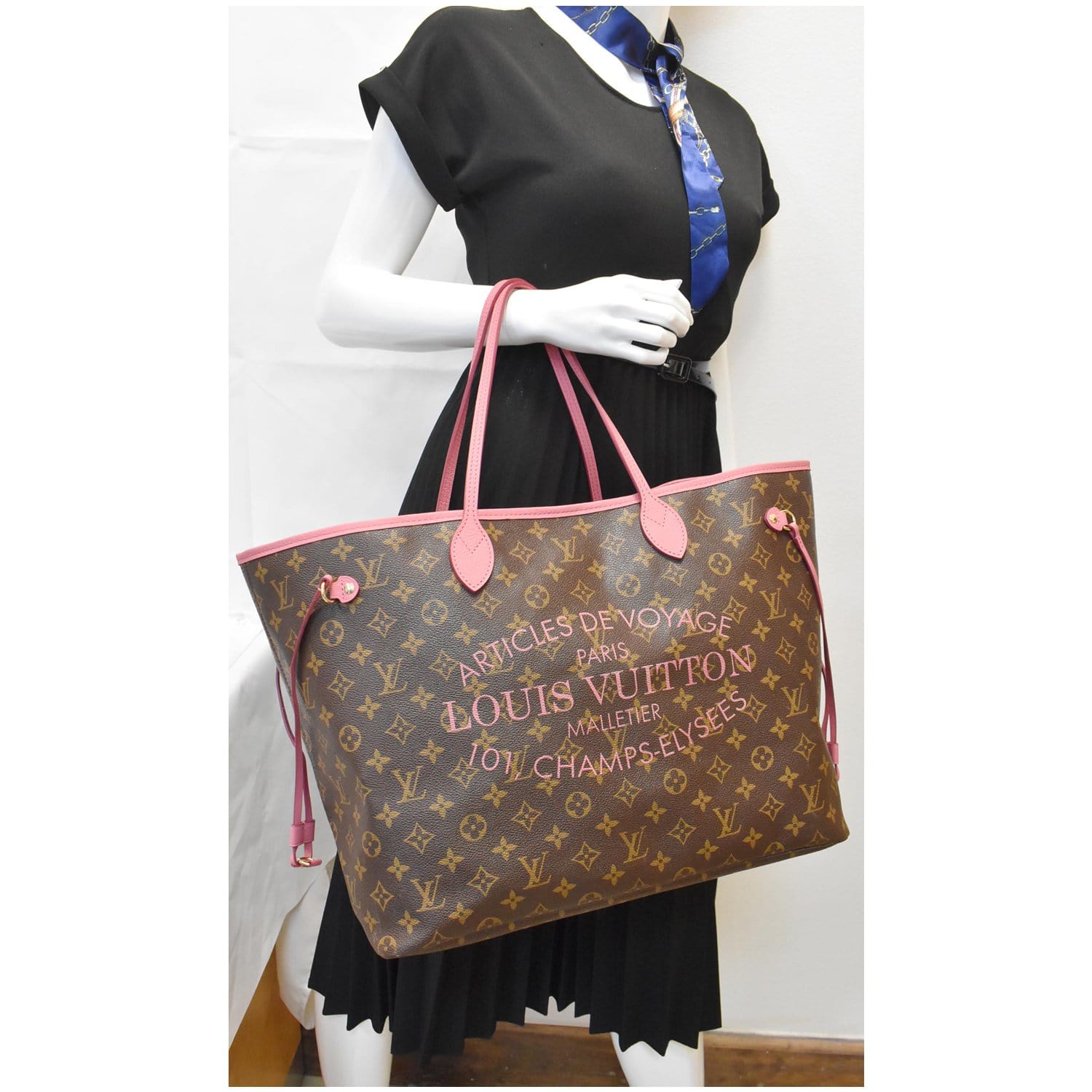 Louis Vuitton Neverfull GM IKAT Fuchsia Monogram Large Shoulder Bag Tote  LTD RAR